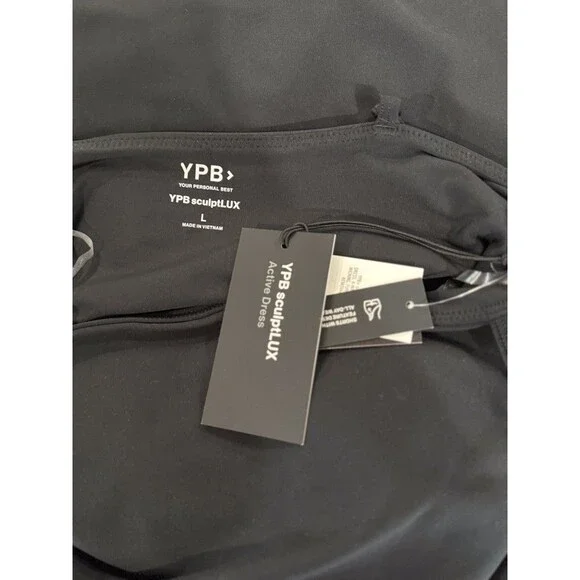 NEW YPB SculptLux Womens Dress Black Bandeau Mini Active Lined Stretch Large - Picture 4 of 12